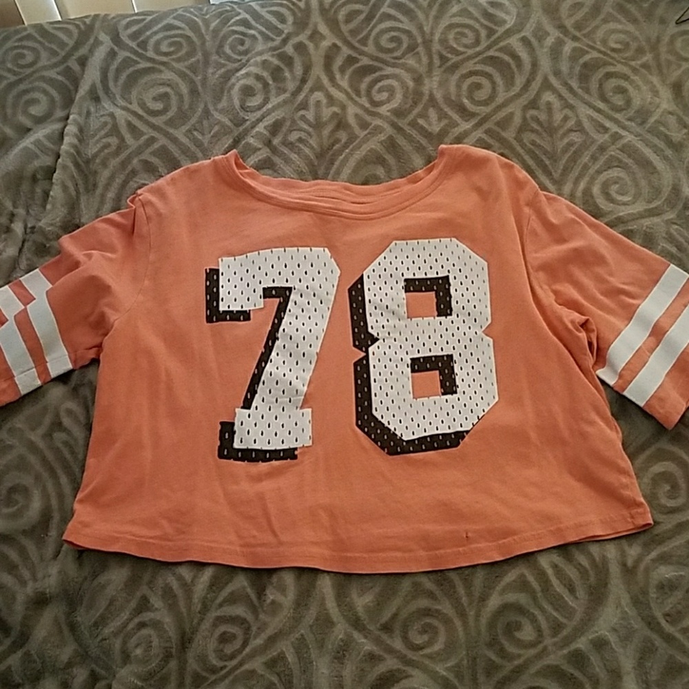 Orange/peach crop top